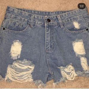 Denim shorts; never worn